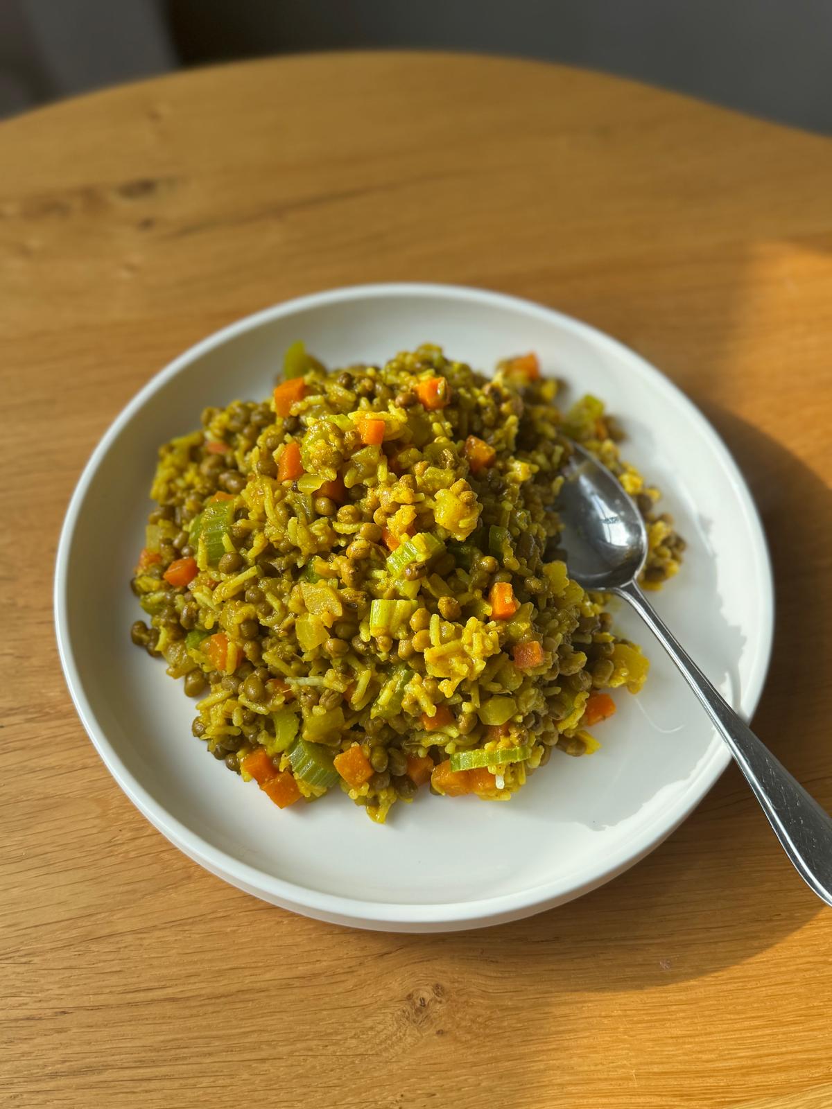 Kitchari met mungbonen en specerijen