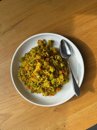 Kitchari met mungbonen en specerijen