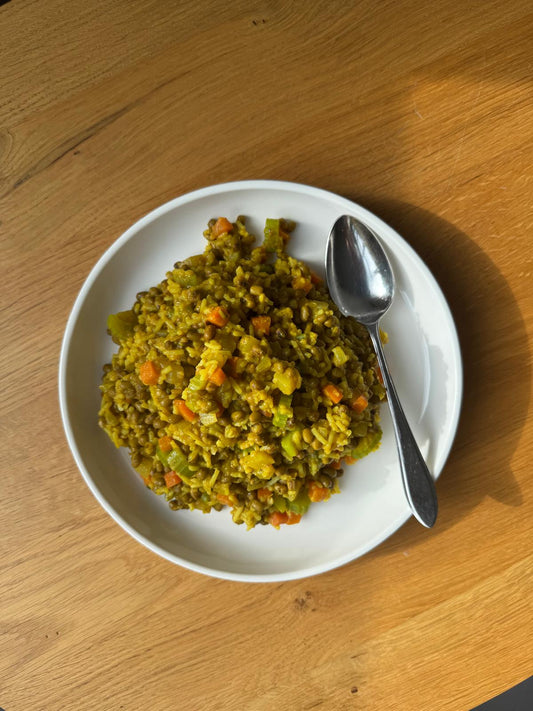 Kitchari met mungbonen en specerijen